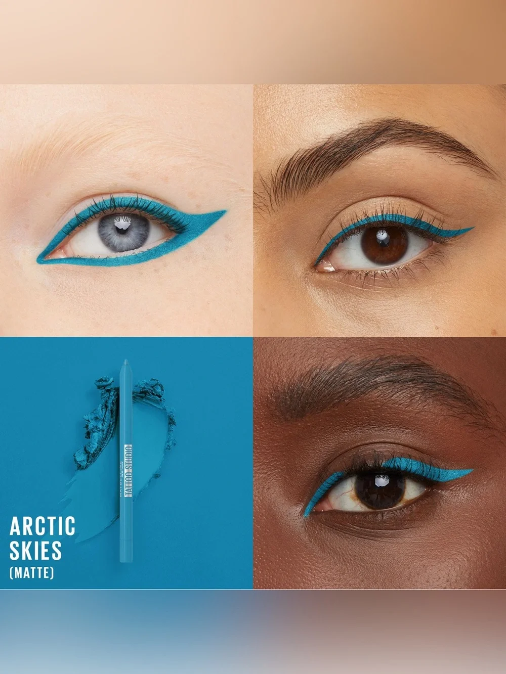 Maybelline Tattoo Studio Waterproof Gel Eyeliner Pencil - Arctic Skies, NEW
